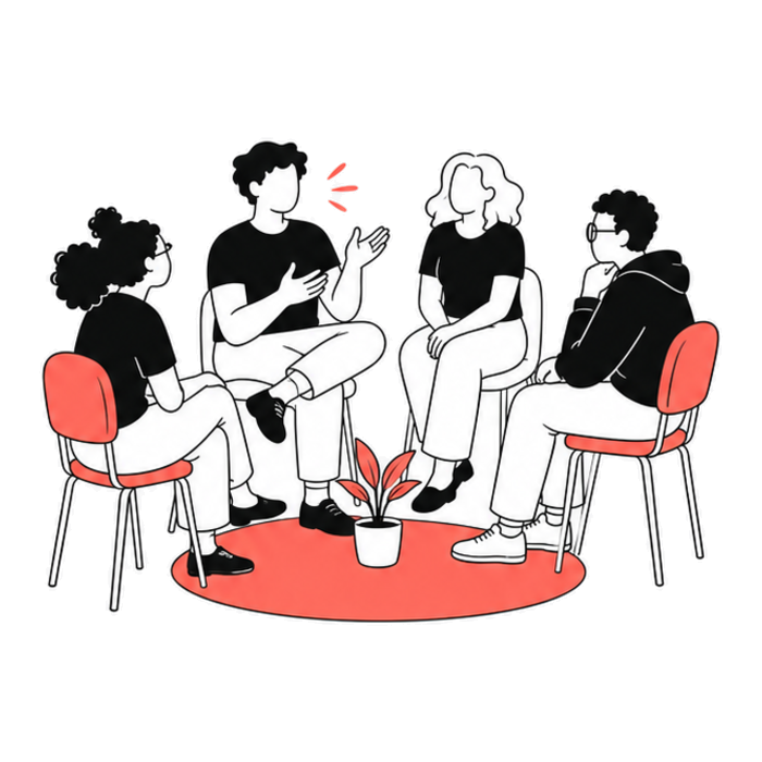 A group sitting together in a circle