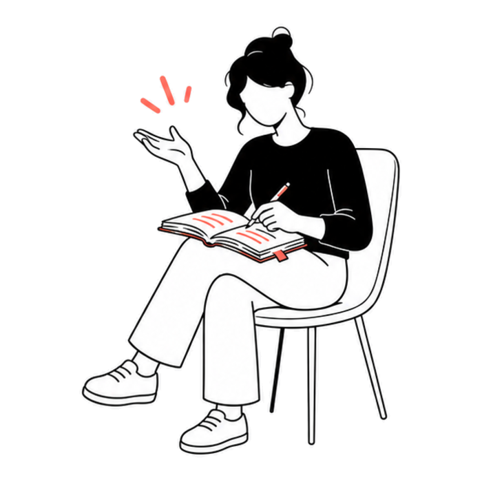 A therapist writing a considered reply